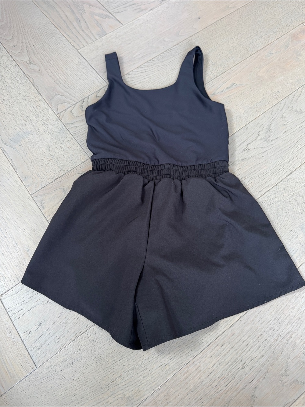 Old Navy Black Girls Sleeveless Romper with Elastic Waist